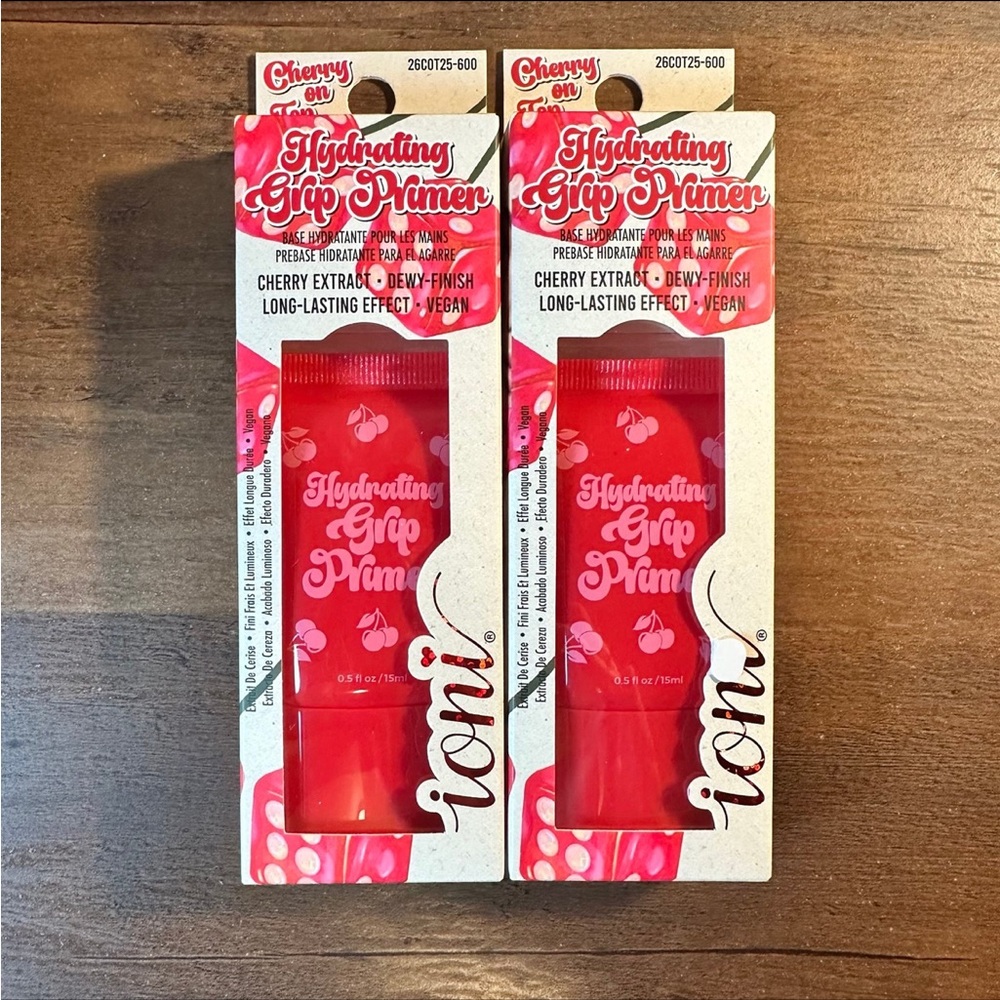 Ioni Cherry On Top Hydrating Grip Primer•Cereza•~Dewy Finish~ Long Lasting 2Pk